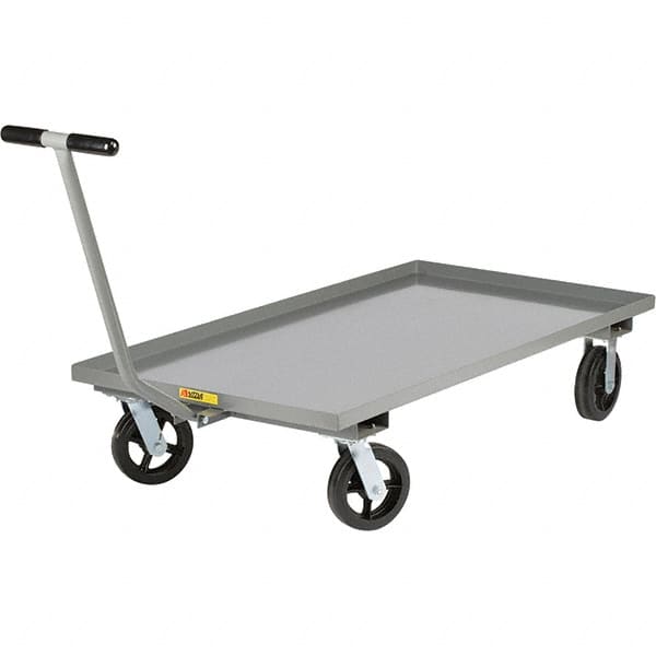 Little Giant - 2,000 Lb Capacity, 36" Wide x 60" Long x 9" High Cart - Steel, 2 Rigid/2 Swivel Casters - Caliber Tooling