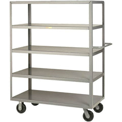 Little Giant - 3,600 Lb Capacity, 24" Wide x 36" Long x 63-1/2" High Cart - 5 Shelf, Steel, Phenolic Casters - Caliber Tooling