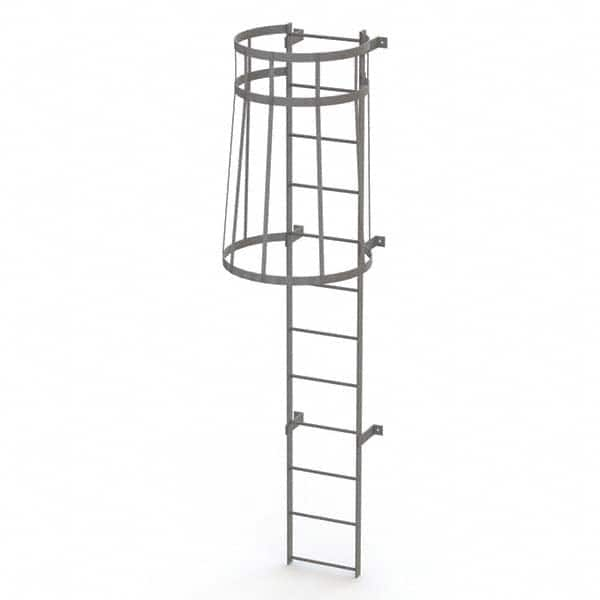 TRI-ARC - Rolling & Wall Mounted Ladders & Platforms Type: Fixed Ladder Style: Safety Cage - Caliber Tooling