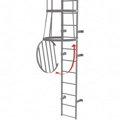 TRI-ARC - Ladder Accessories Type: Door For Use With: Tri-Arc Fixed Gray Steel Cage Ladders - Caliber Tooling