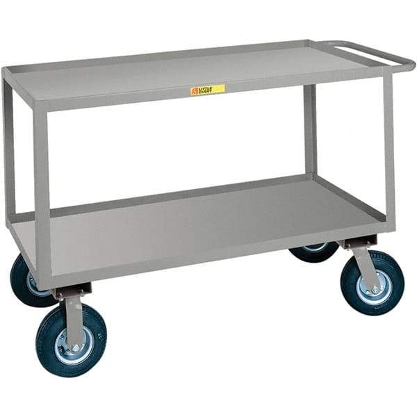 Little Giant - 1,200 Lb Capacity, 24" Wide x 48" Long x 38" High Cart - Steel, Pneumatic Casters - Caliber Tooling