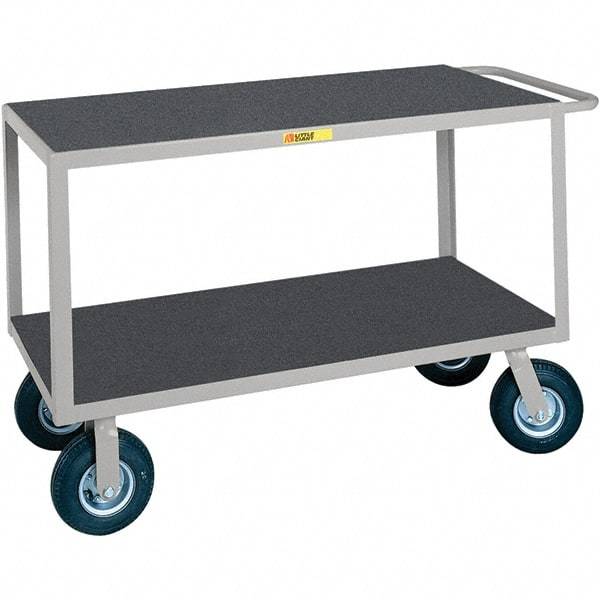 Little Giant - 1,200 Lb Capacity, 24" Wide x 48" Long x 38" High Cart - Steel, Pneumatic Casters - Caliber Tooling