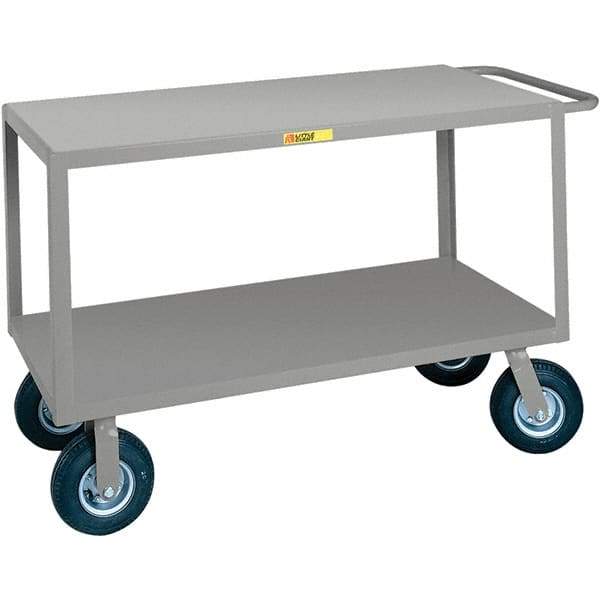 Little Giant - 1,200 Lb Capacity, 30" Wide x 48" Long x 38" High Cart - Steel, Pneumatic Casters - Caliber Tooling