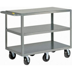 Little Giant - 3,600 Lb Capacity, 30" Wide x 48" Long x 36" High Cart - 3 Shelf, Steel, Phenolic Casters - Caliber Tooling