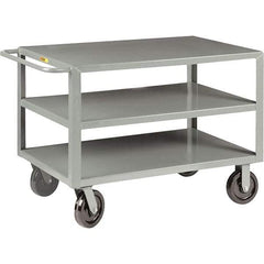 Little Giant - 5,000 Lb Capacity, 36" Wide x 72" Long x 36" High Cart - 3 Shelf, Steel, Phenolic Casters - Caliber Tooling