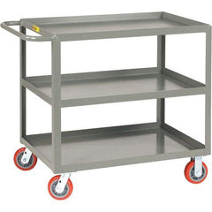 Little Giant - 2,000 Lb Capacity, 30" Wide x 48" Long x 36" High Service Cart - Steel, Polyurethane Casters - Caliber Tooling