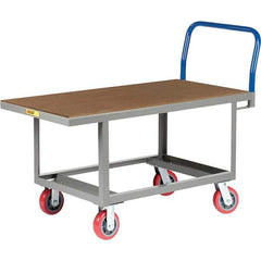 Little Giant - 2,000 Lb Capacity Steel Platform Truck - Steel Deck, 30" OAW, 61-1/2" Platform Length, Polyurethane Casters - Caliber Tooling