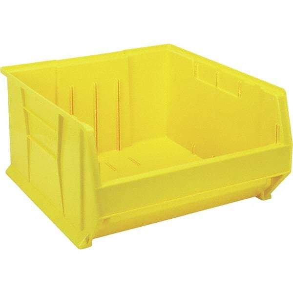 Quantum Storage - 225 Lb Load Capacity Yellow Polypropylene Tote Container - Stacking, 12" Long x 22-1/2" Wide x 23.9" High - Caliber Tooling