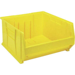 Quantum Storage - 225 Lb Load Capacity Yellow Polypropylene Tote Container - Stacking, 12" Long x 22-1/2" Wide x 23.9" High - Caliber Tooling