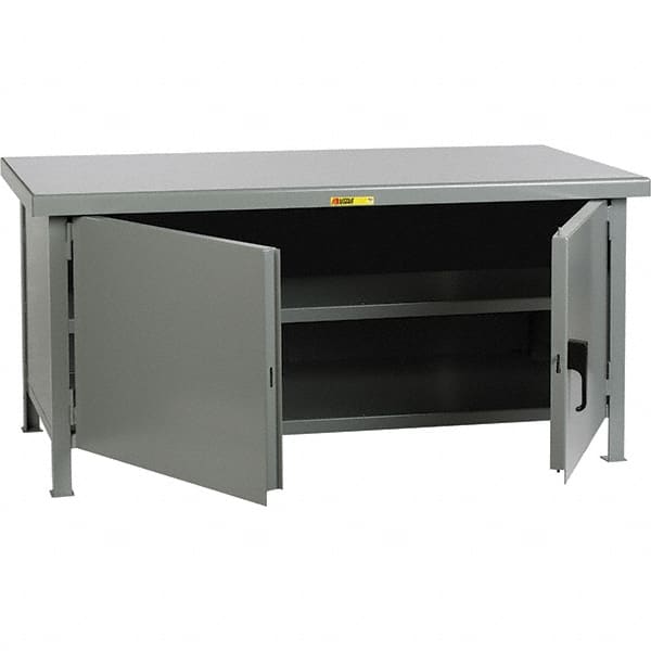 Little Giant - 1 Shelf Storage Cabinet - Steel, 48" Wide x 30" Deep x 34" High - Caliber Tooling