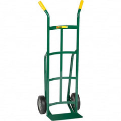 Little Giant - 800 Lb Capacity 49" OAH Hand Truck - Dual Handle, Steel, Rubber Wheels - Caliber Tooling