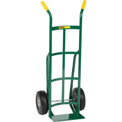 Little Giant - 800 Lb Capacity 49" OAH Hand Truck - Dual Handle, Steel, Flat-Free Microcellular Foam Wheels - Caliber Tooling