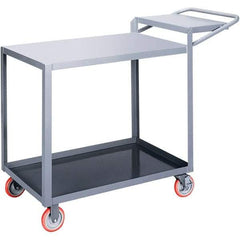 Little Giant - 1,200 Lb Capacity, 24" Wide x 36" Long x 40" High Order Picking Cart - 2 Shelf, Steel, Polyurethane Casters - Caliber Tooling