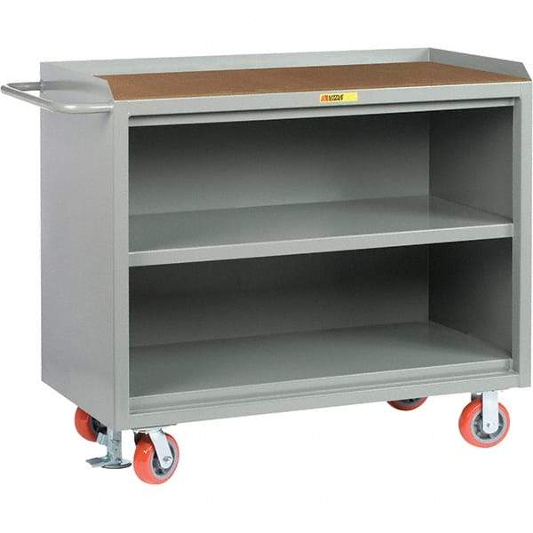 Little Giant - 3,600 Lb Capacity, 2 Drawer Mobile Service Bench - 41" Wide x 24" Deep x 43" High, Steel, Gray - Caliber Tooling