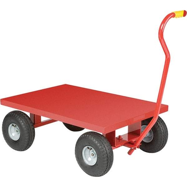 Little Giant - 1,200 Lb Capacity, 24" Wide x 36" Long x 13" High Cart - Steel, Pneumatic Casters - Caliber Tooling