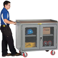 Little Giant - 3,600 Lb Capacity, 1 Shelf, 2 Door Mobile Cabinet - 48" Wide x 43" High - Caliber Tooling