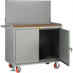 Little Giant - 3,600 Lb Capacity Mobile Workbench with Pegboard Panel - 48" Wide x 43" High - Caliber Tooling