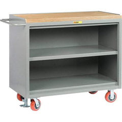 Little Giant - 3,600 Lb Capacity, 1 Drawer Mobile Service Bench - 41" Wide x 24" Deep x 43" High, Steel, Gray - Caliber Tooling