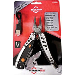 Mayhew - 13 Piece, Multi-Tool Set with 13 Functions - 6" OAL, 4" Closed Length - Caliber Tooling