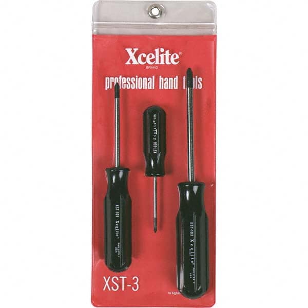 Screwdriver Set: 3 Pc, Phillips Includes Phillips: #0, #1, #2