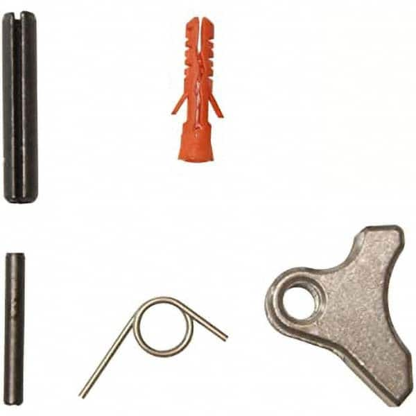 Campbell - Lifting Aid Accessories; Type: Repair Kit ; For Use With: Clevis, Eye & Swivel Self Locking Hooks ; Additional Information: Pivot Pin; (2) Drive Pins; Trigger; Trigger Spring; Spring Alignment Insert (9/32 & 3/8 Kits Only) - Exact Industrial Supply