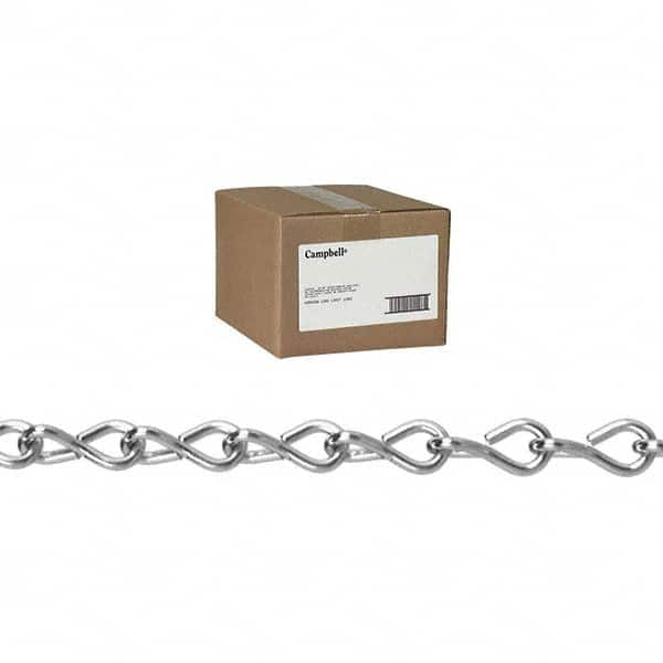 Campbell - Weldless Chain; Type: Single Jack Chain ; Load Capacity (Lb.): 14 ; Trade Size: #14 ; Chain Diameter (Decimal Inch): 0.0800 ; Finish/Coating: Zinc Plated ; PSC Code: 4010 - Exact Industrial Supply