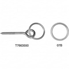 Campbell - Welding Rings; Inside Diameter (Inch): 1-1/4 ; Load Capacity (Lb.): 200 ; Material: Steel ; Finish/Coating: Zinc Plated - Exact Industrial Supply