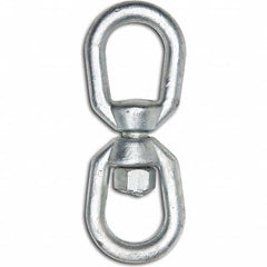 Campbell - Wire Rope Hardware & Accessories; Type: Eye & Eye Swivel ; For Rope Diameter: 1/4 (Inch); Thread Size: 5/16 ; Finish/Coating: Galvanized ; Material: Carbon Steel - Exact Industrial Supply