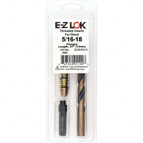 E-Z LOK - Thread Repair Kits Insert Thread Size (Inch): 5/16-18 Includes Drill: Yes - Caliber Tooling