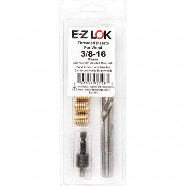 E-Z LOK - Thread Repair Kits Insert Thread Size (Inch): 3/8-16 Includes Drill: Yes - Caliber Tooling