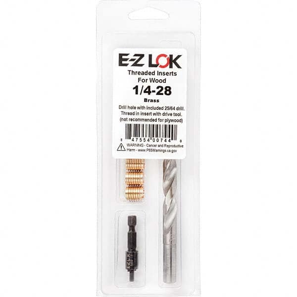 E-Z LOK - Thread Repair Kits Insert Thread Size (Inch): 1/4-28 Includes Drill: Yes - Caliber Tooling