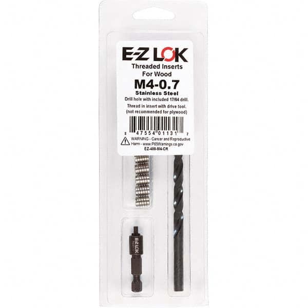 E-Z LOK - Thread Repair Kits Insert Thread Size (mm): M4x0.70 Includes Drill: Yes - Caliber Tooling