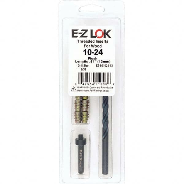 E-Z LOK - Thread Repair Kits Insert Thread Size (Inch): #10-24 Includes Drill: Yes - Caliber Tooling