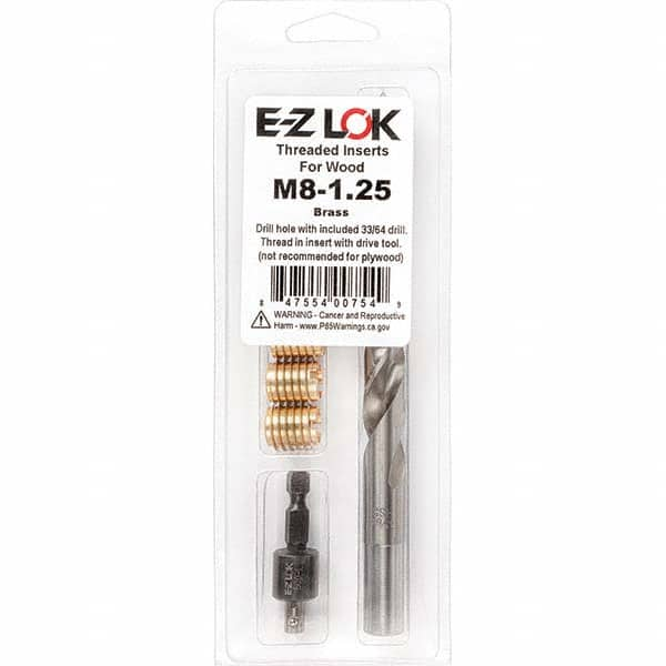 E-Z LOK - Thread Repair Kits Insert Thread Size (mm): M8x1.25 Includes Drill: Yes - Caliber Tooling