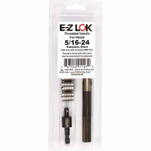 E-Z LOK - Thread Repair Kits Insert Thread Size (Inch): 5/16-24 Includes Drill: Yes - Caliber Tooling