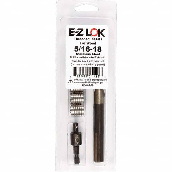 E-Z LOK - Thread Repair Kits Insert Thread Size (Inch): 5/16-18 Includes Drill: Yes - Caliber Tooling