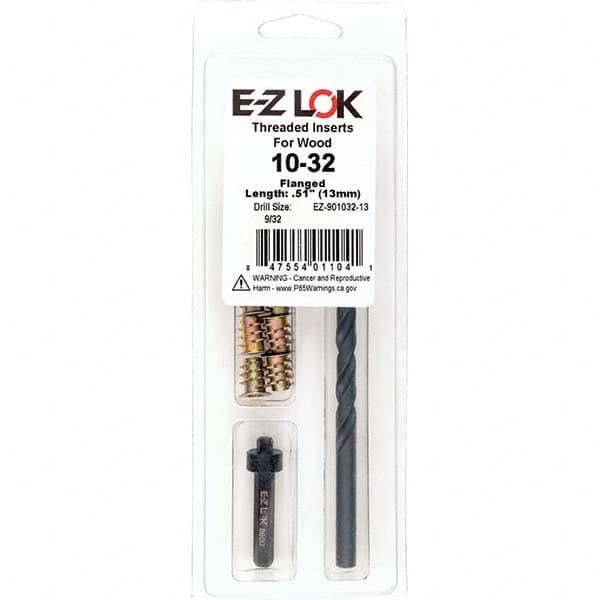 E-Z LOK - Thread Repair Kits Insert Thread Size (Inch): #10-32 Includes Drill: Yes - Caliber Tooling