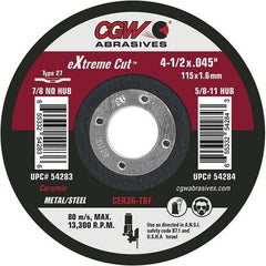 CGW Abrasives - Cutoff Wheels Tool Compatibility: Angle Grinders Wheel Diameter (Inch): 6 - Caliber Tooling
