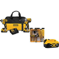 DeWALT - Cordless Tool Combination Kits Voltage: 20 Tools: 1/2" Brushless Hammerdrill, 1/4" Brushless Compact Impact Driver - Caliber Tooling