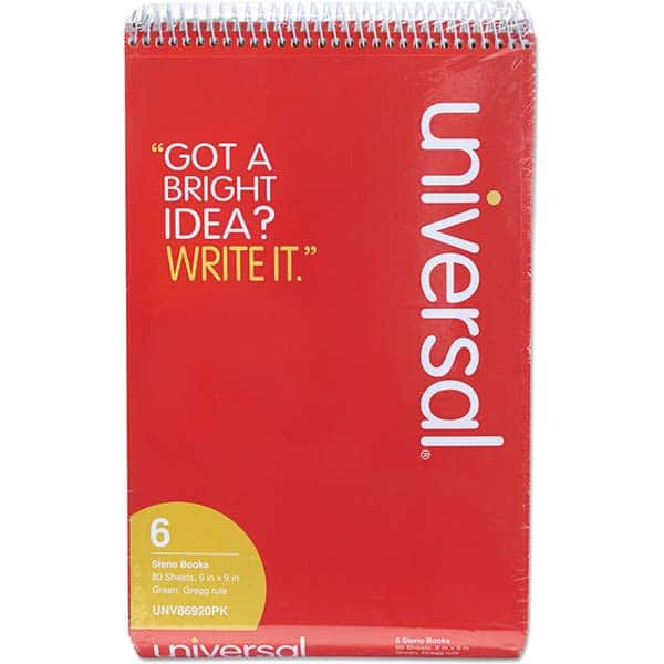 UNIVERSAL - Note Pads, Writing Pads & Notebooks Writing Pads & Notebook Type: Steno Book Size: 6 x 9 - Caliber Tooling