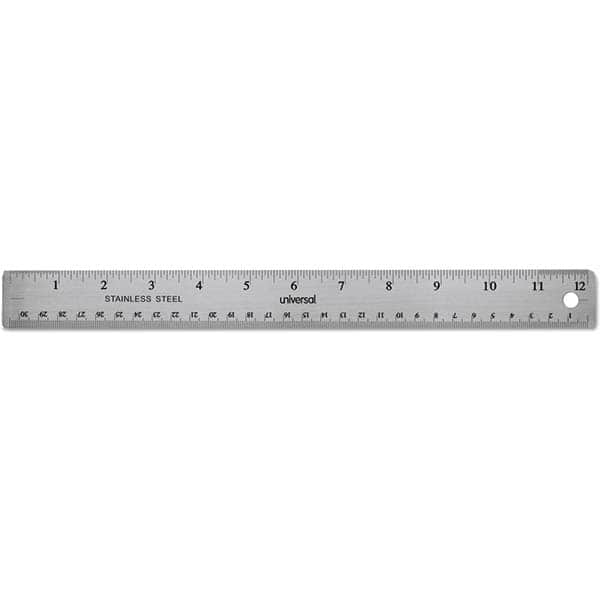 UNIVERSAL - Steel Rules Length (Inch): 12 Material: Stainless Steel - Caliber Tooling