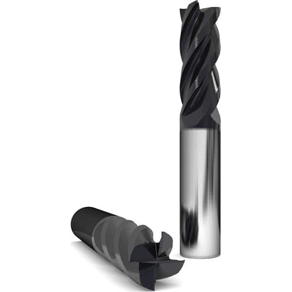 Corner Radius End Mill: 5/16″ Dia, 1″ LOC, 0.01″ Radius, 4 Flutes, Solid Carbide 3″ OAL, 5/16″ Shank Dia, 38 ° Helix, AlCr Coated, Corner Radius End, Centercutting, Series 1035