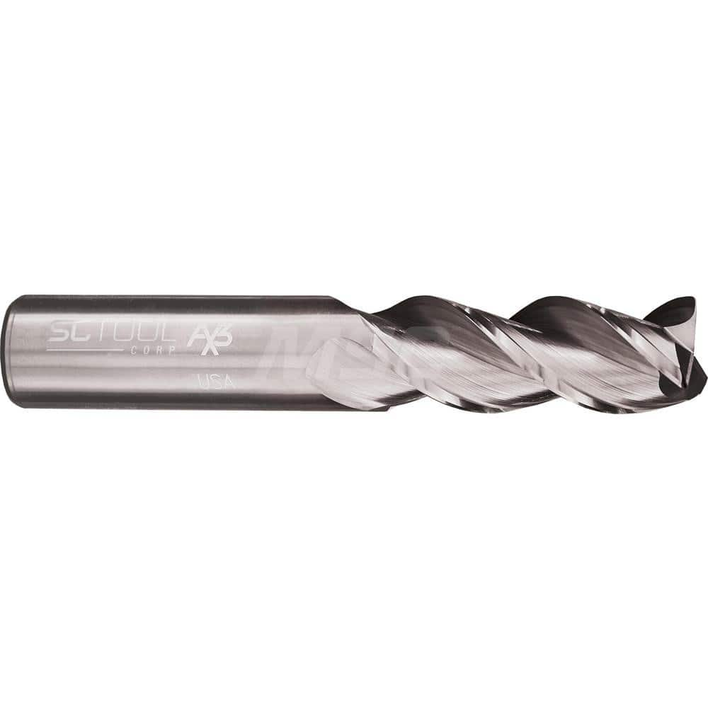 Ball End Mill: 0.25″ Dia, 0.75″ LOC, 3 Flute, Solid Carbide 2-1/2″ OAL, 1/4″ Shank Dia, 42 ° Helix, Uncoated, Single End