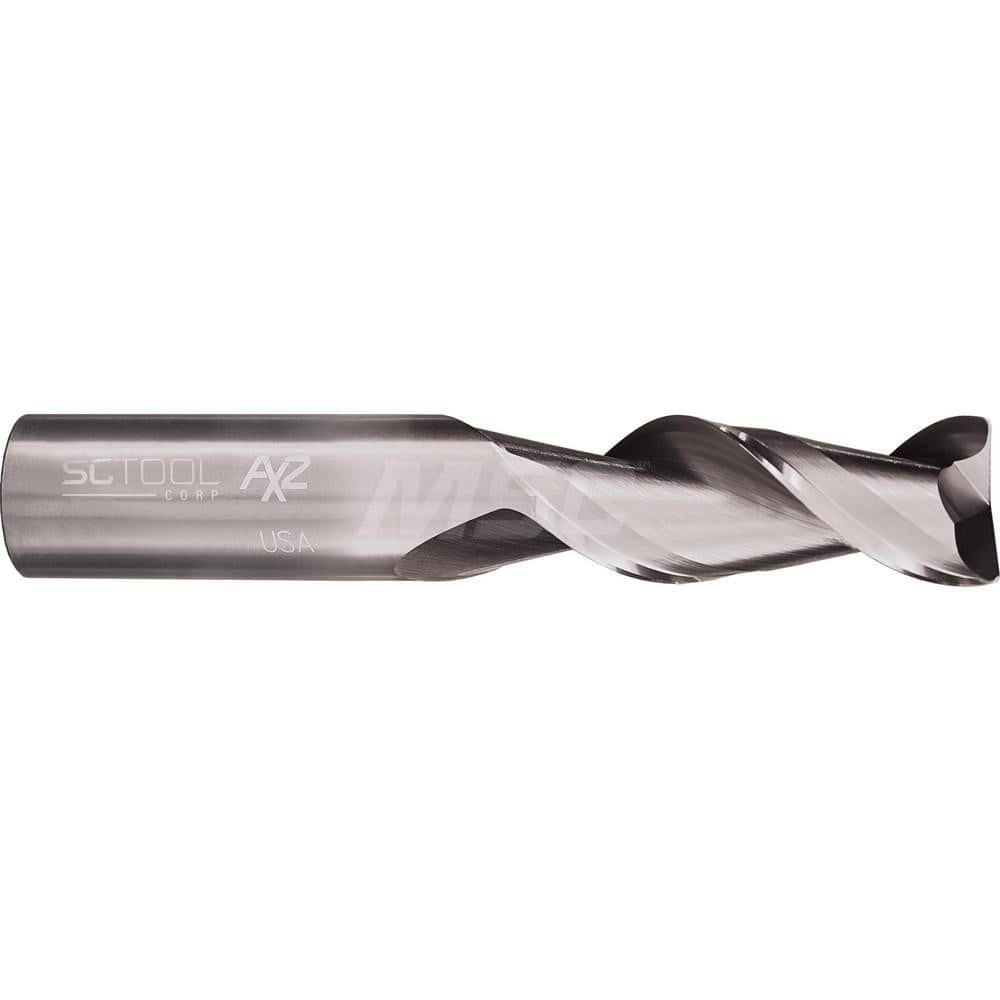 Ball End Mill: 0.25″ Dia, 0.75″ LOC, 2 Flute, Solid Carbide 2-1/2″ OAL, 1/4″ Shank Dia, 42 ° Helix, Uncoated, Single End