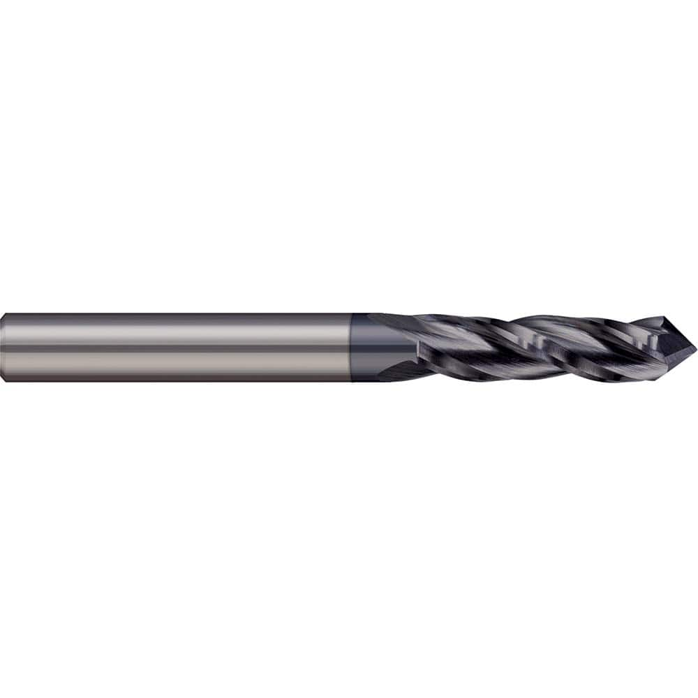 Drill Mill: 1/4″ Dia, 3/4″ LOC, 3 Flutes, 120 ° Point, Solid Carbide 2-1/2″ OAL, 1/4″ Shank Dia, AlTiN Finish