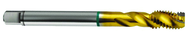 7/16-20 2B 3-Flute Cobalt Green Ring Semi-Bottoming 40 degree Spiral Flute Tap-TiN - Caliber Tooling