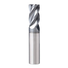 Corner Radius End Mill: 3/16″ Dia, 9/16″ LOC, 0.025″ Radius, 4 Flutes, Solid Carbide 2″ OAL, 3/16″ Shank Dia, 37 ° Helix, AlCrN Coated, Corner Radius End, Centercutting, Series XPVS