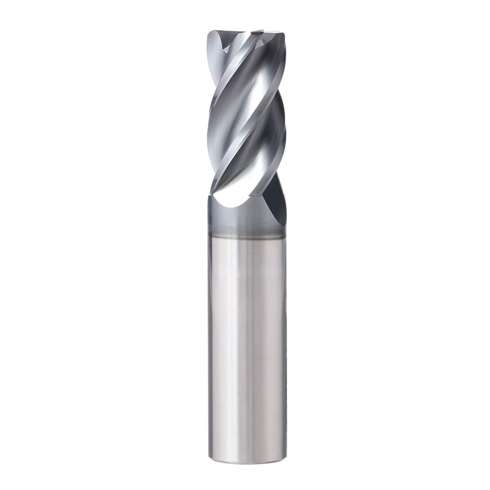 Corner Radius End Mill: 5/16″ Dia, 1/2″ LOC, 0.06″ Radius, 4 Flutes, Solid Carbide 2″ OAL, 5/16″ Shank Dia, 37 ° Helix, AlCrN Coated, Corner Radius End, Centercutting, Series XPVS