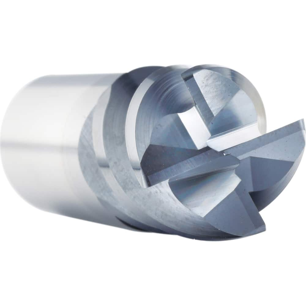 Corner Radius End Mill: 5/16″ Dia, 13/16″ LOC, 0.015″ Radius, 4 Flutes, Solid Carbide 2-1/2″ OAL, 5/16″ Shank Dia, 45 ° Helix, AlCrN Coated, Corner Radius End, Centercutting, Series XP