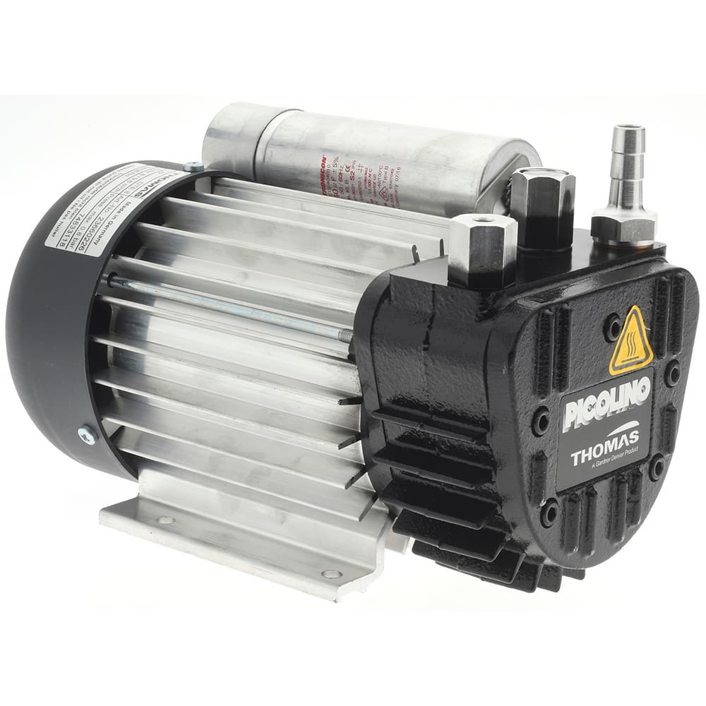 Thomas - Rotary Vane-Type Vacuum Pumps Voltage: 115 VAC Length (Decimal Inch): 9.8000 - Caliber Tooling